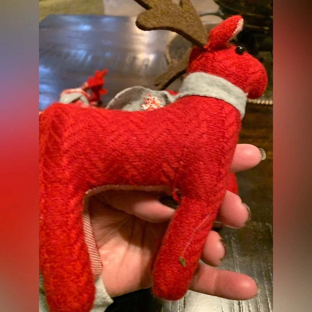 Target Holiday Deer Ornaments, Set of 9, Soft, Like New